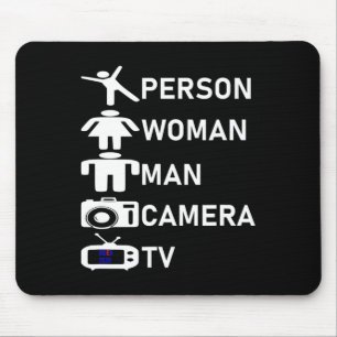 Woman Man Camera Tv Go Vote 2020 Mouse Mat
