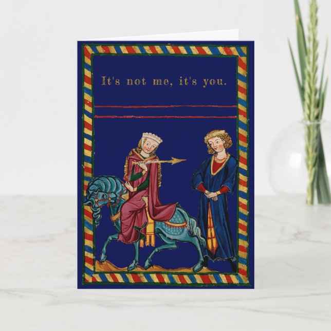 Woman, Man, Spear: Customisable Holiday Card (Front)