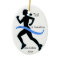 Woman Marathon Runner Ornament