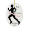 Woman Marathon Runner Ornament in Pink