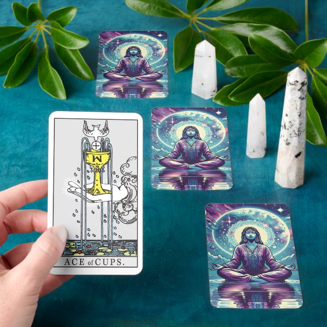 Woman Meditating Spiritual Serene Art Playing Cards (Insitu)