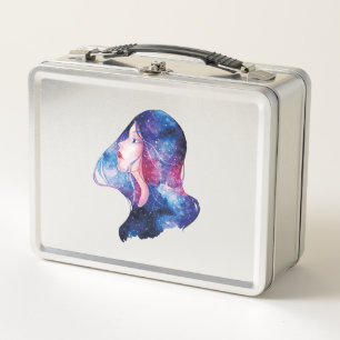Woman Metal Lunch Box