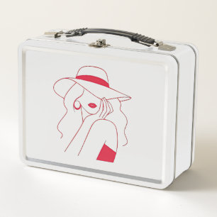 Woman Metal Lunch Box