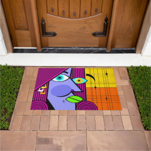 Woman - Mid Century Picasso Doormat