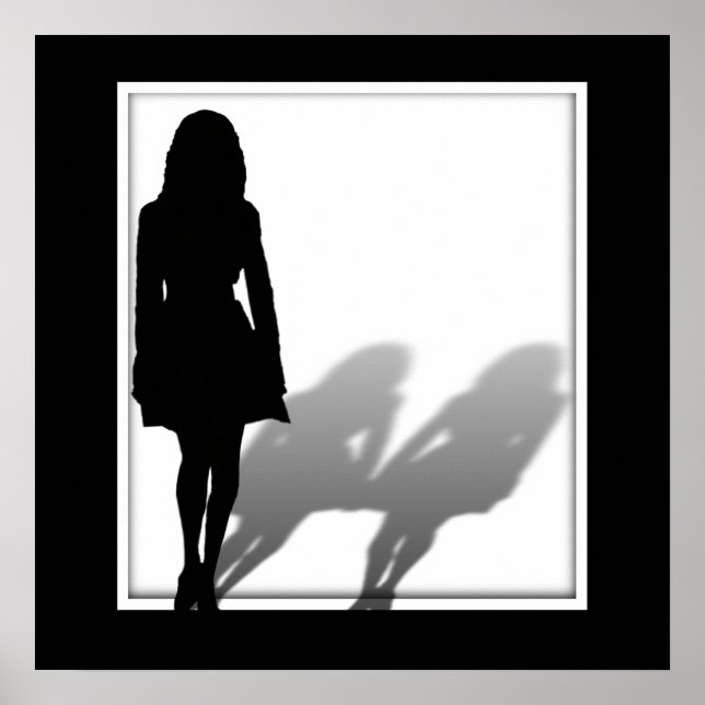 Woman Missing Woman Silhouette Poster (Front)