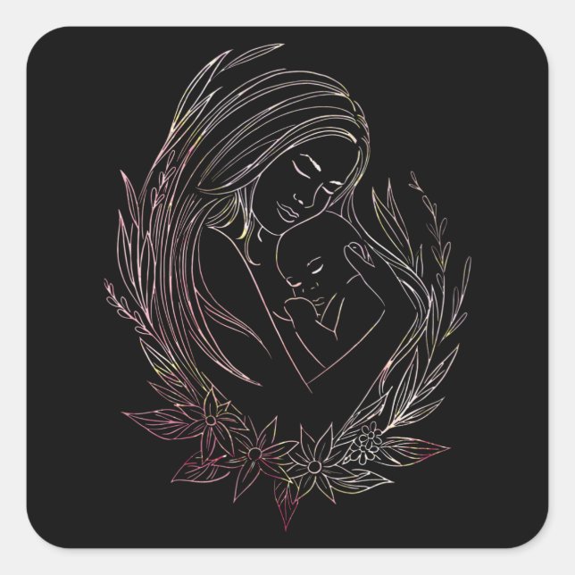 Woman Mother Baby Midwife Doula Square Sticker (Front)
