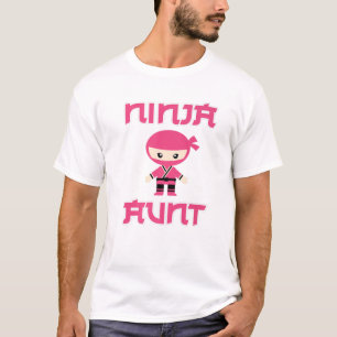 Woman Ninja Aunt Girl Pink T-Shirt
