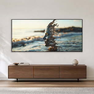 Woman Ocean Soul Surreal Water Splash Canvas Print
