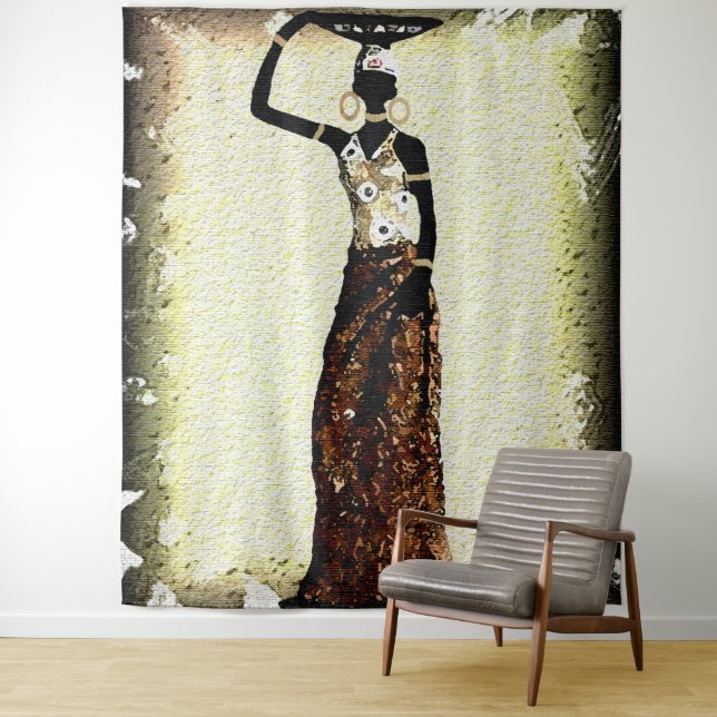 Woman of Africa Tapestry (In Situ)
