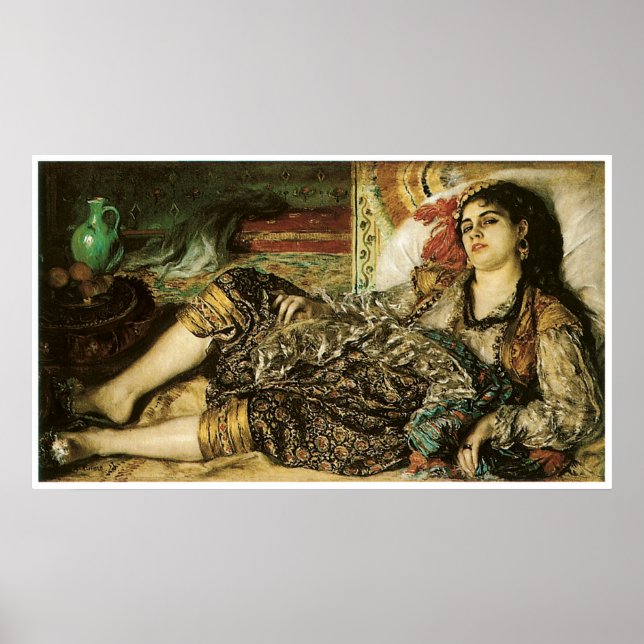 Woman of Algiers 1870 Pierre-Aguste Renoir Poster (Front)