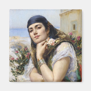 Woman of Algiers, Arthur Bridgman Magnet