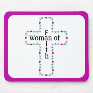 Woman of faith mouse mat