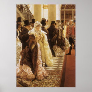 Woman of Fashion by Tissot, Vintage Victorian Art Poster