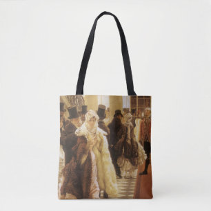 Woman of Fashion by Tissot, Vintage Victorian Art Tote Bag