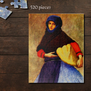 WOMAN OF KALOCSA IN WORK-DAY DRESS JIGSAW PUZZLE
