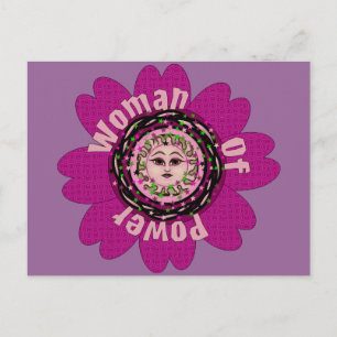 Woman Of Power Flower Postcard