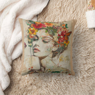 Woman of Spring Artistic Cushion