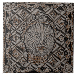 Woman of the tribe Ceramic Photo Tile