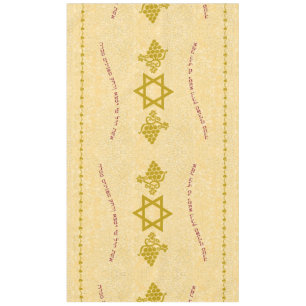 Woman of Valour tablecloth in pumpkin and tomato