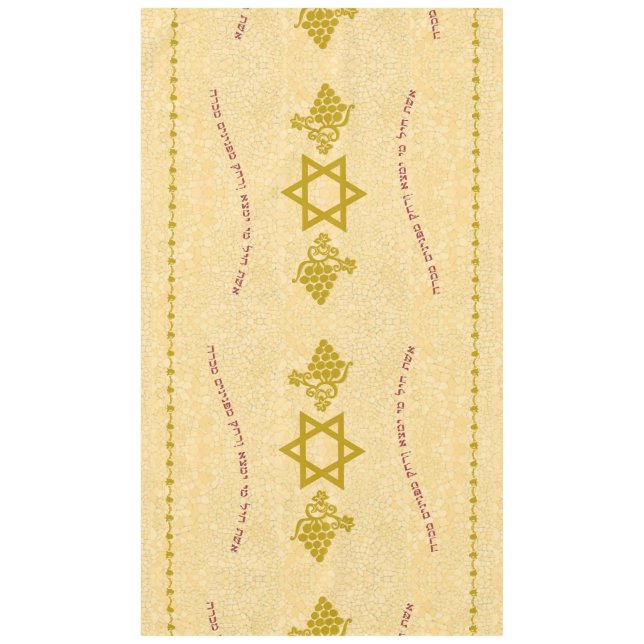 Woman of Valour tablecloth in pumpkin and tomato (Front)