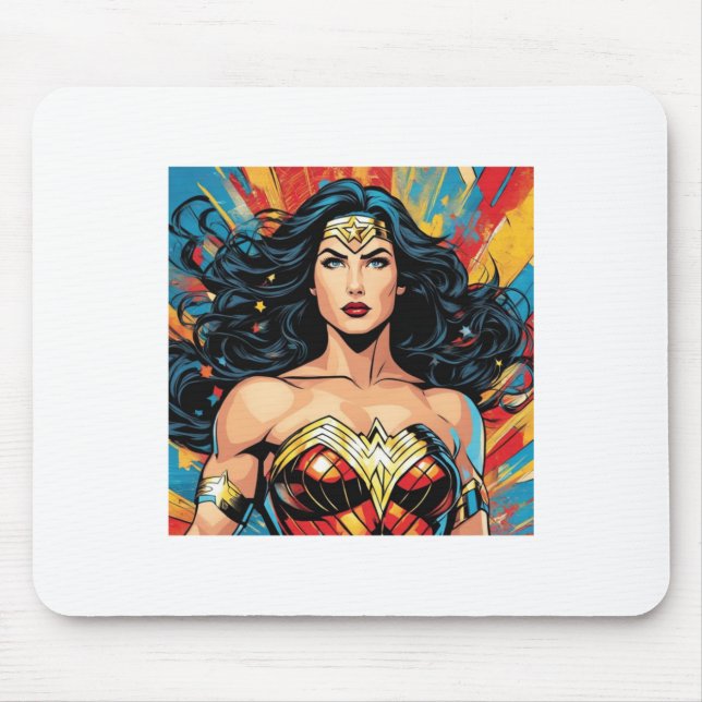 Woman Of Wonder Sticker  Mouse Mat (Front)