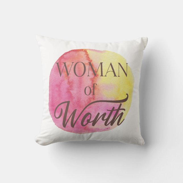 Woman of Worth Cushion (Front)
