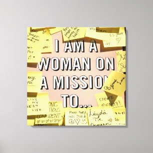 Woman on A Mission, Motivational Canvas Print