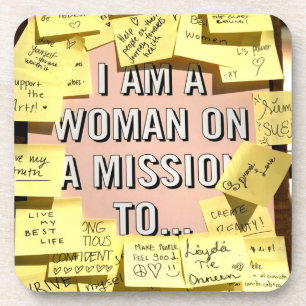 Woman on A Mission, Motivational Coaster