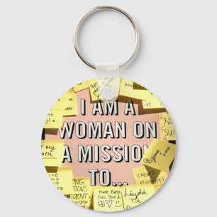 Woman on A Mission, Motivational Key Ring