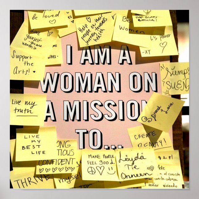 Woman on A Mission, Motivational Poster (Front)