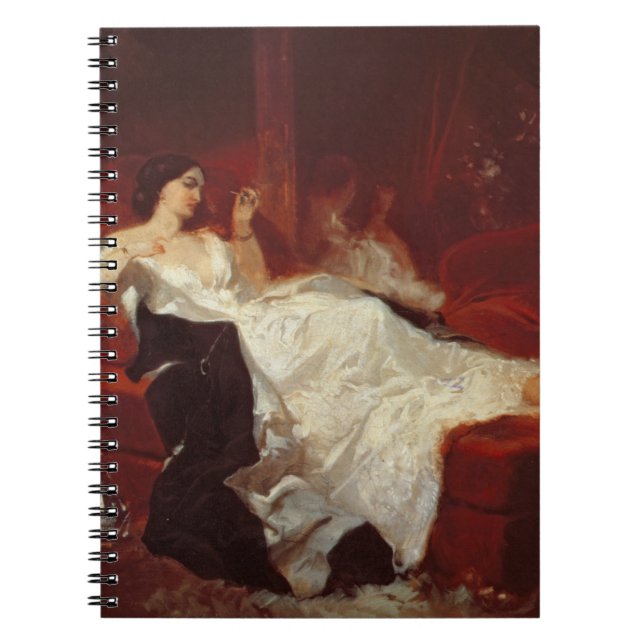 Woman on a red sofa notebook (Front)