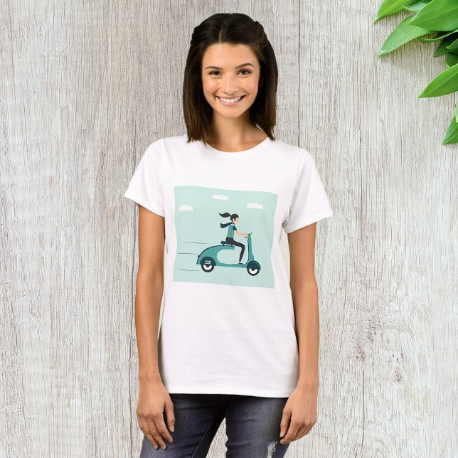Woman On A Scooter T-Shirt (Creator Uploaded)