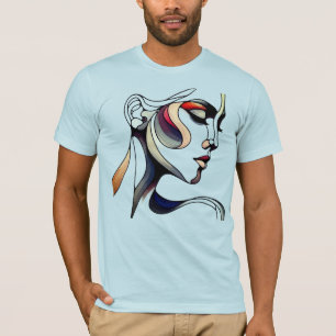 Woman on Canvas – Abstract Expression Concept T-Shirt