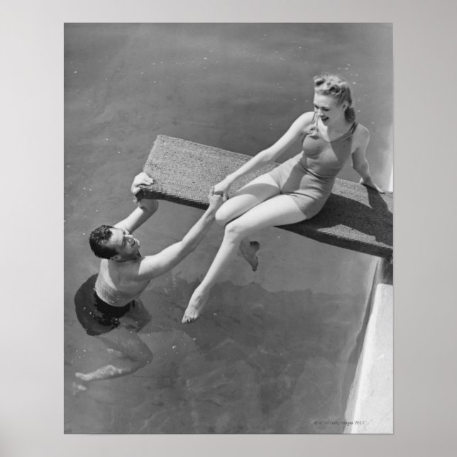 Woman on Diving Board Poster (Front)