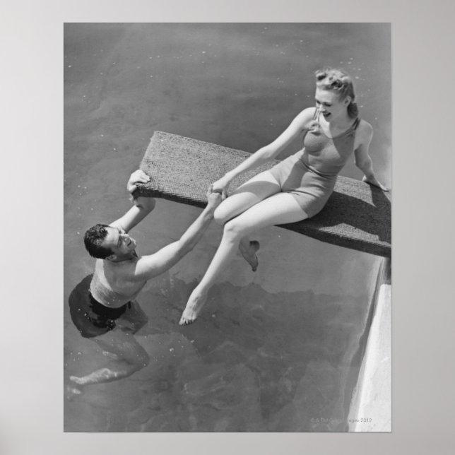 Woman on Diving Board Poster (Front)