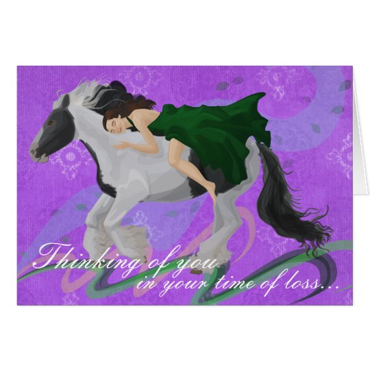 Woman on Horseback Sympathy Card