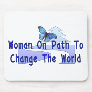 Woman On Path Mouse Mat