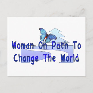 Woman On Path Postcard