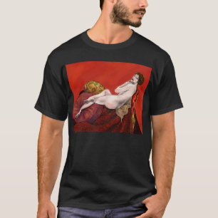 Woman on Red Sofa T-Shirt