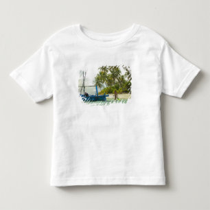 Woman on small traditional fishing boat, toddler T-Shirt