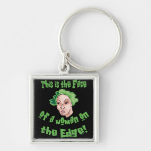 Woman on the Edge Key Ring