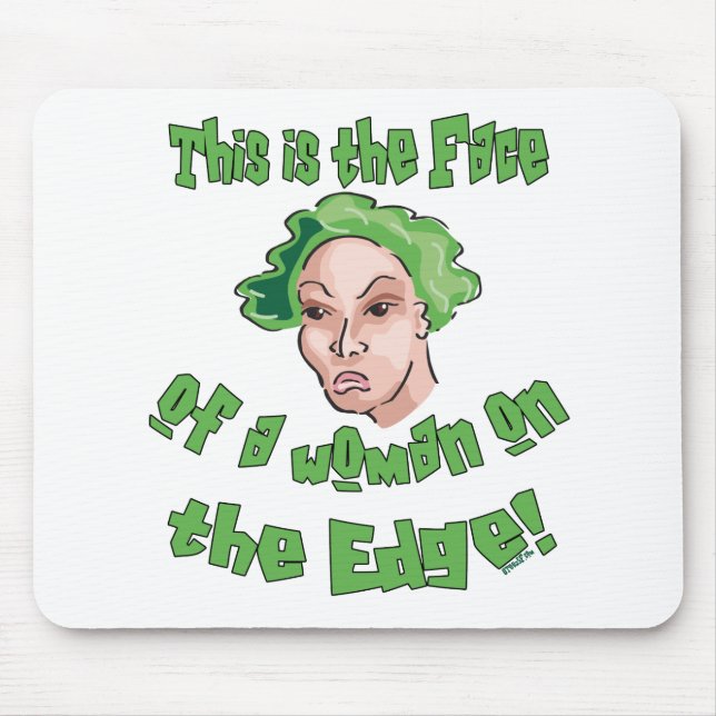 Woman on the Edge Mouse Mat (Front)