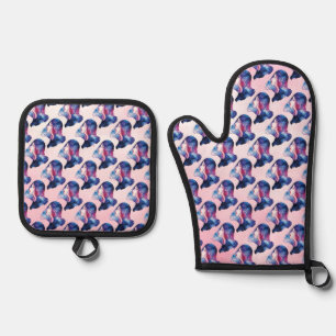 Woman Oven Mitt & Pot Holder Set