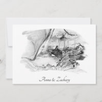 *~* Woman Pagoda Japan RSVP QR AR27 Wedding