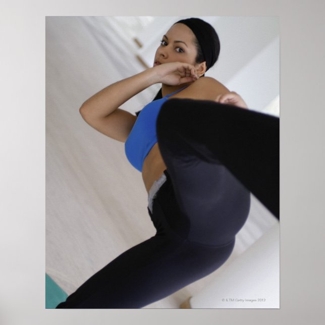 Woman performing martial arts poster (Front)