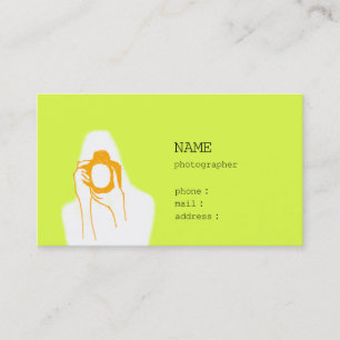 woman photographer business card