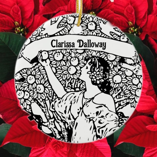 Woman picking apples ceramic tree decoration (Creator Uploaded)