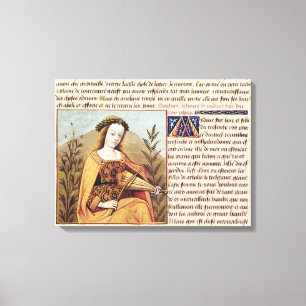 Woman playing a viol canvas print