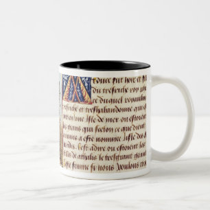 Woman playing a viol Two-Tone coffee mug