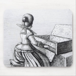 Woman Playing at a Keyboard, 1635 Mouse Mat